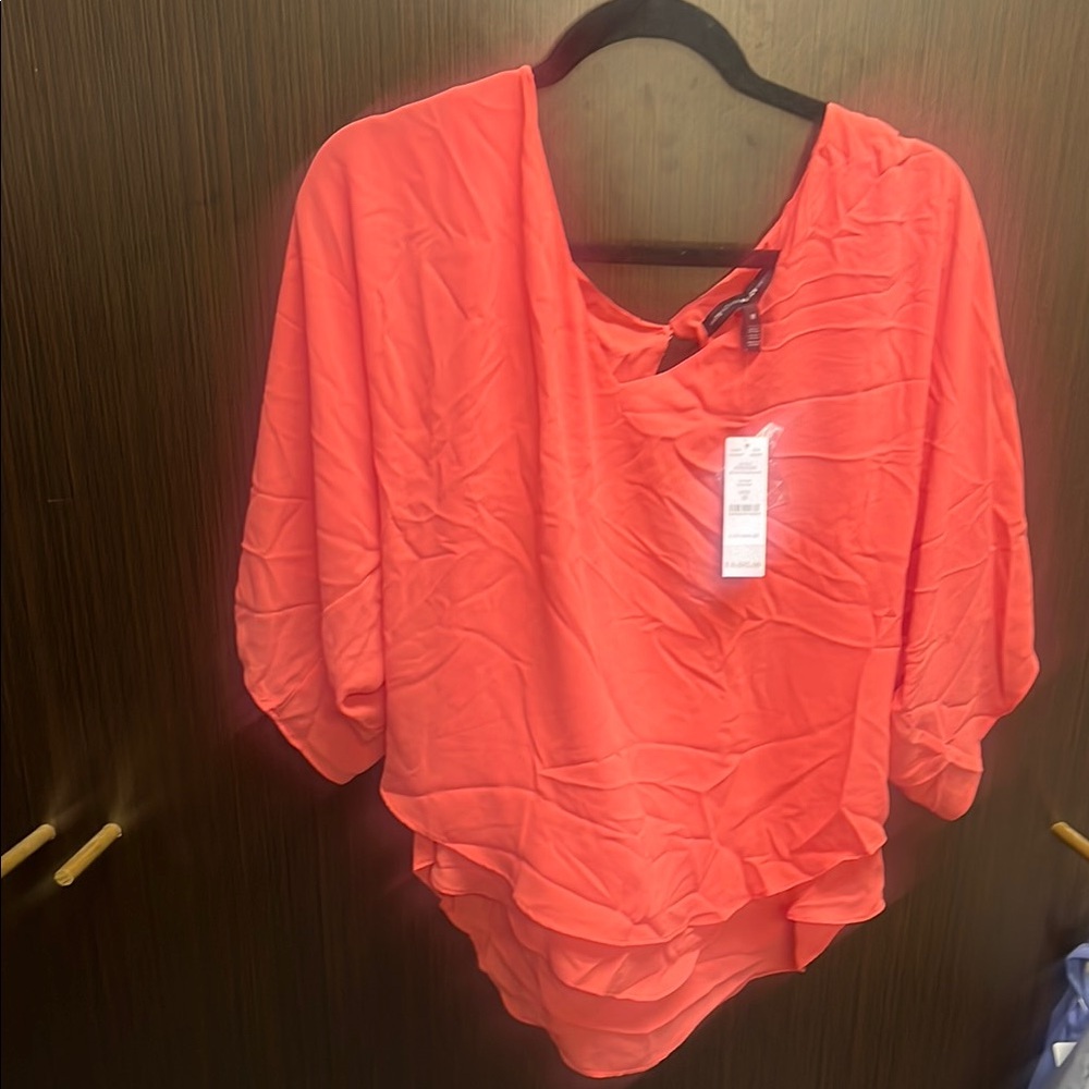White House Black Market Coral Blouse
